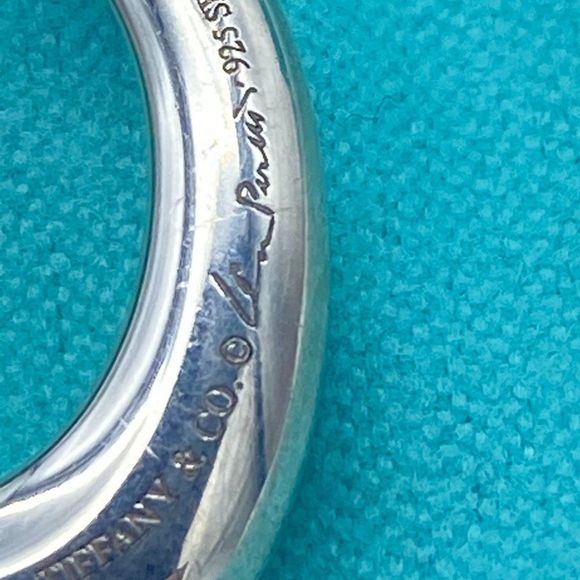 Tiffany & Co Sterling Sliver Elsa Peretti Open Heart Heart Charm - Picture 5 of 8